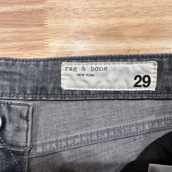 NWT Rag & Bone Cate midrise skinny ankle jeans in gray (Colby) size 29 - Picture 7 of 10